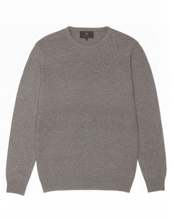 Marks & Spencer Mens Crew Neck Jumper Sweater Medium Grey Flecked