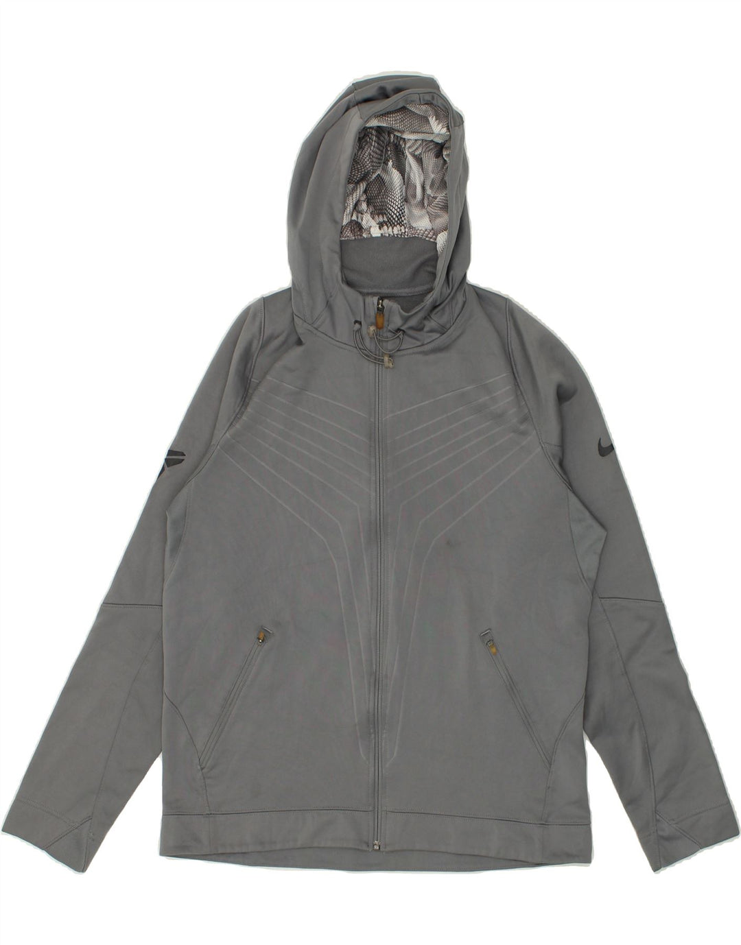 NIKE Womens Zip Hoodie Sweater UK 18 XL Grey Polyester Vintage Nike and Second-Hand Nike from Messina Hembry 