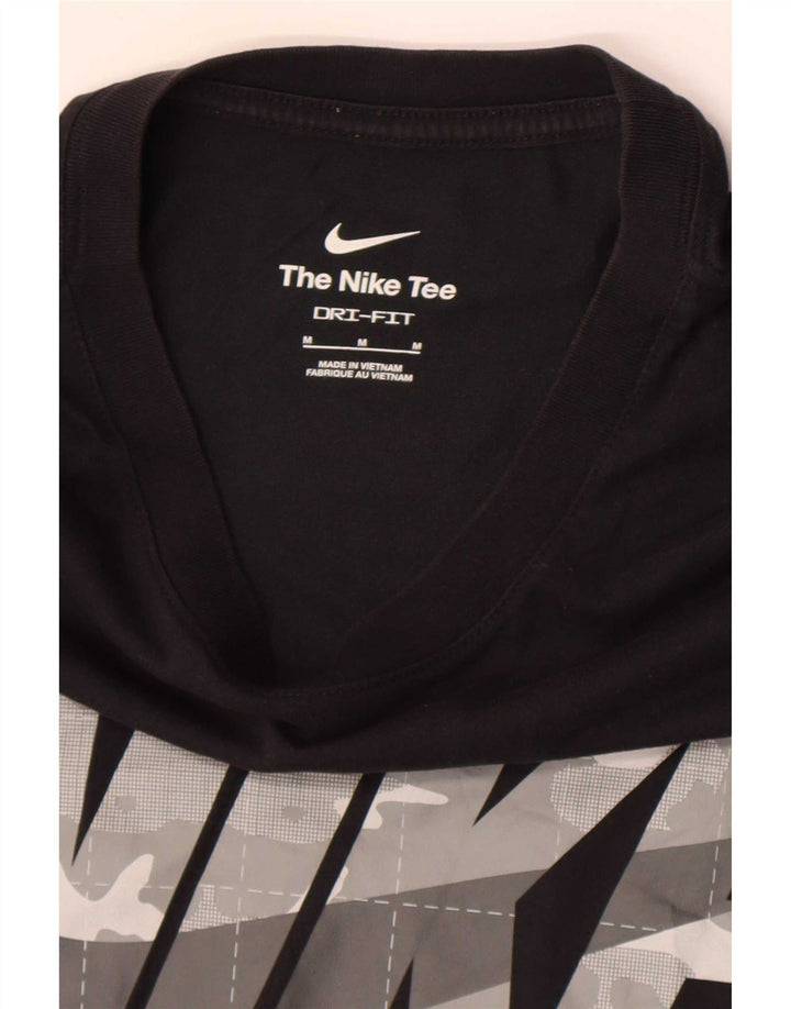 Nike Mens Dri Fit Graphic T-Shirt Top Medium Black