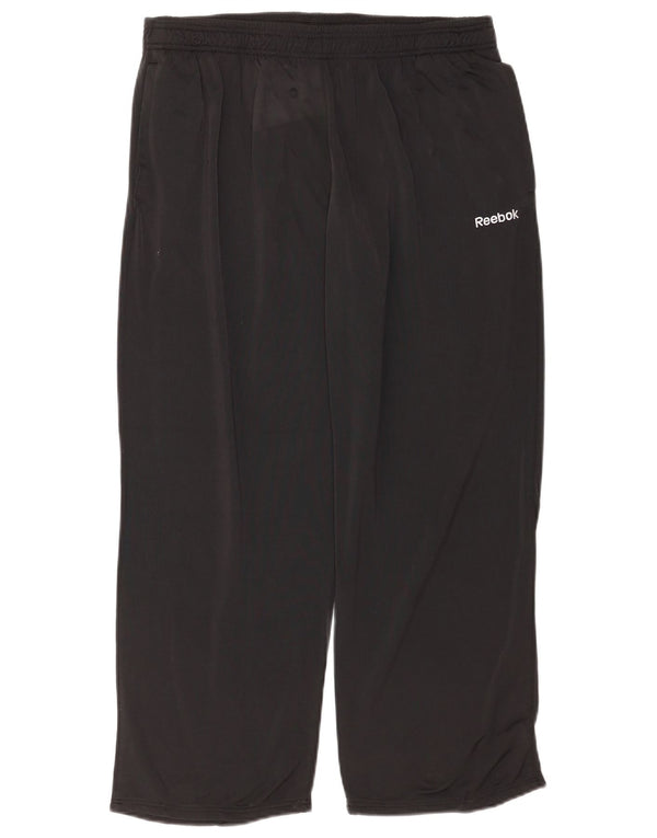 Reebok Mens Tracksuit Trousers Large Black Polyester