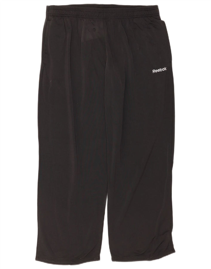 Reebok Mens Tracksuit Trousers Large Black Polyester