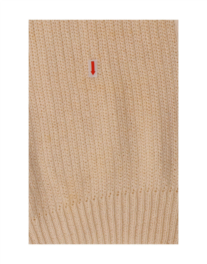 VINTAGE Womens Crew Neck Jumper Sweater UK 14 Medium Off White Vintage Vintage and Second-Hand Vintage from Messina Hembry 