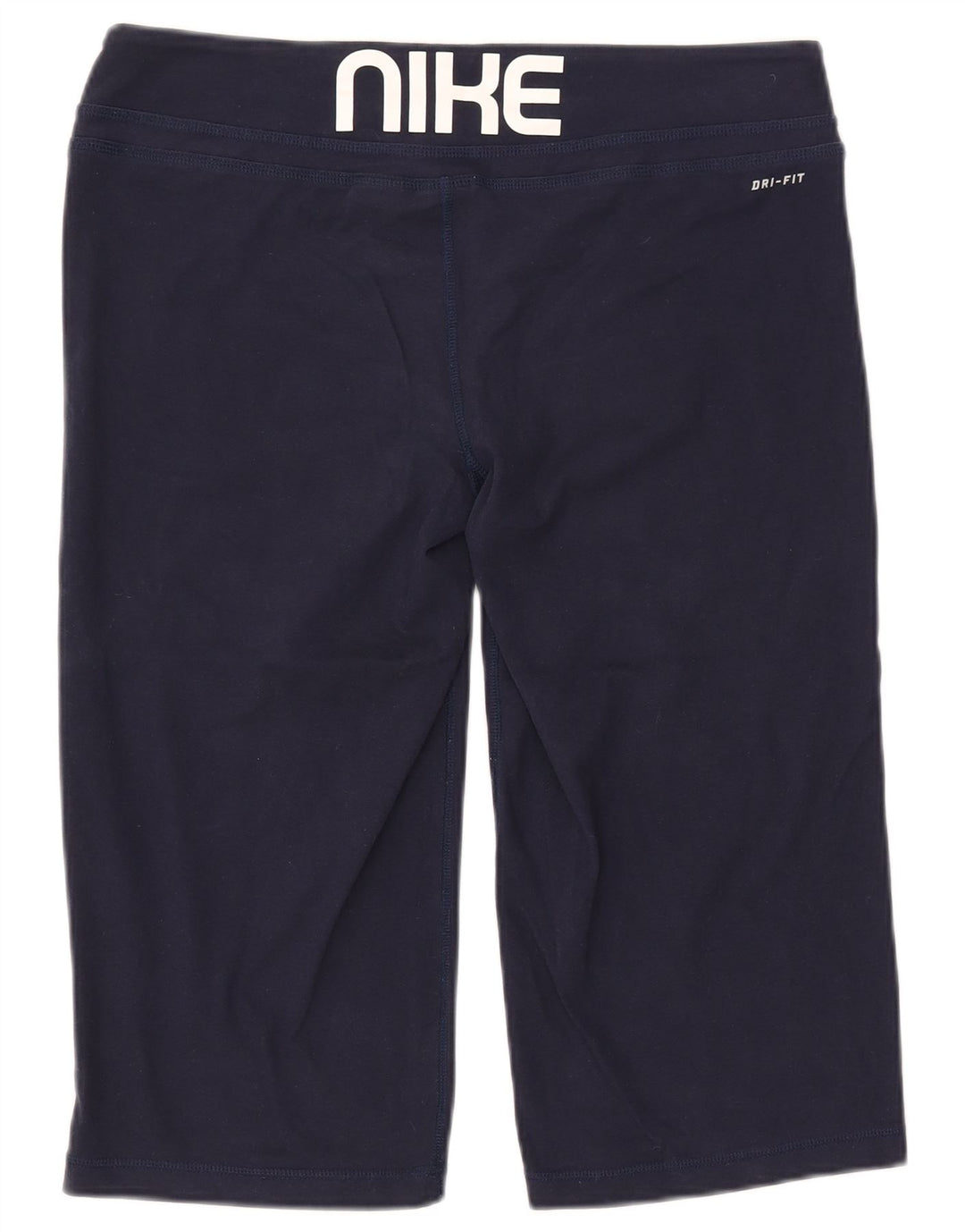 NIKE Womens Dri Fit Graphic Bermuda Sport Shorts UK 16 Large  Navy Blue