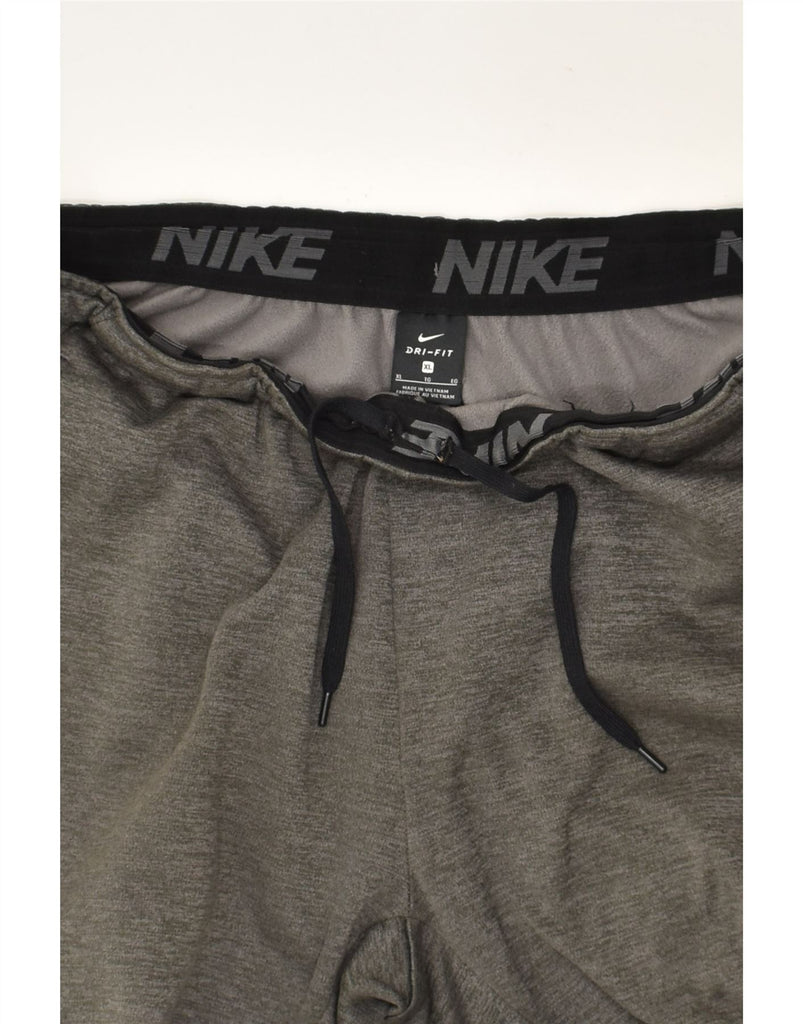 NIKE Mens Tracksuit Trousers Joggers XL Grey Flecked Polyester | Vintage Nike | Thrift | Second-Hand Nike | Used Clothing | Messina Hembry 