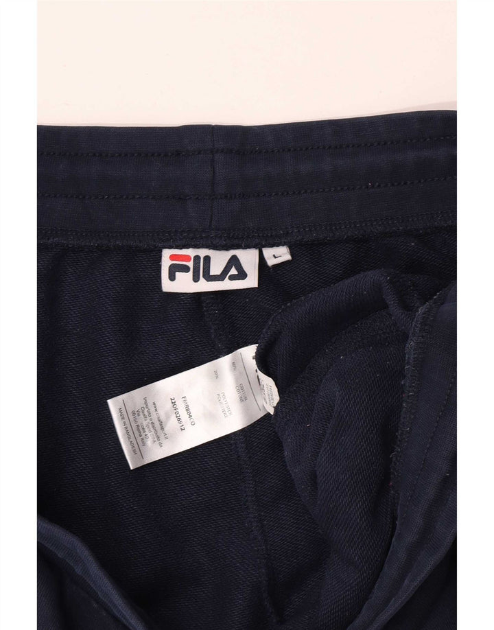 Fila Mens Tracksuit Trousers Joggers Large Navy Blue Cotton