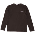 CALVIN KLEIN Mens Top Long Sleeve Large Black Cotton