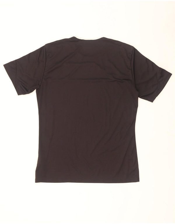 Adidas Mens Climalite T-Shirt Top Medium Black Colourblock Polyester