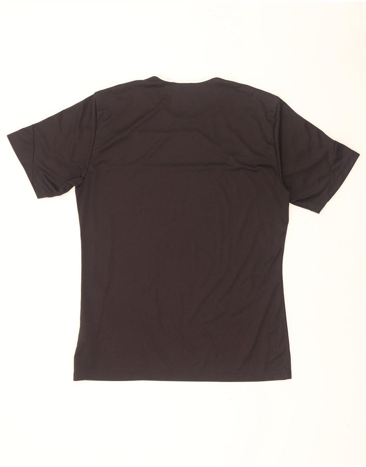 Adidas Mens Climalite T-Shirt Top Medium Black Colourblock Polyester