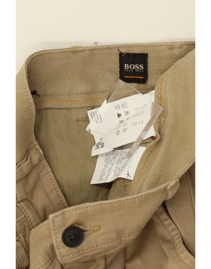 Hugo Boss Mens Chino Shorts W32 Medium Brown Cotton