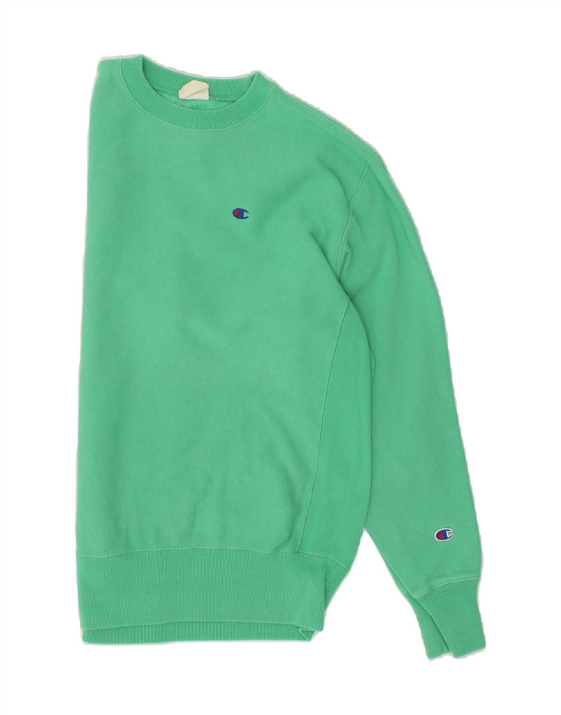 CHAMPION Mens Sweatshirt Jumper Medium Green Cotton | Vintage Champion | Thrift | Second-Hand Champion | Used Clothing | Messina Hembry 