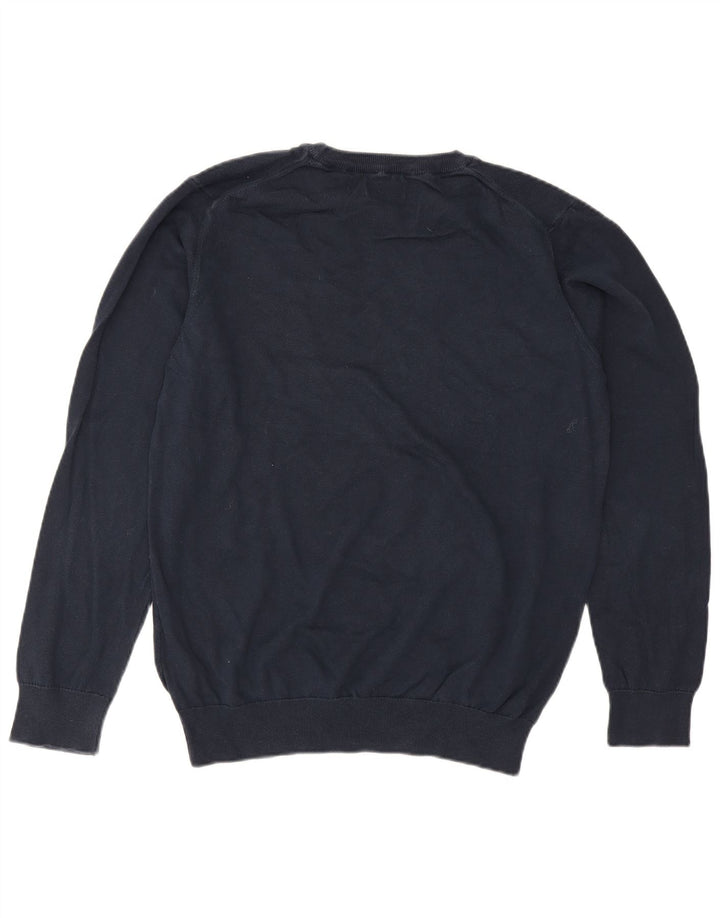 GANT Mens Crew Neck Jumper Sweater Medium Navy Blue Cotton