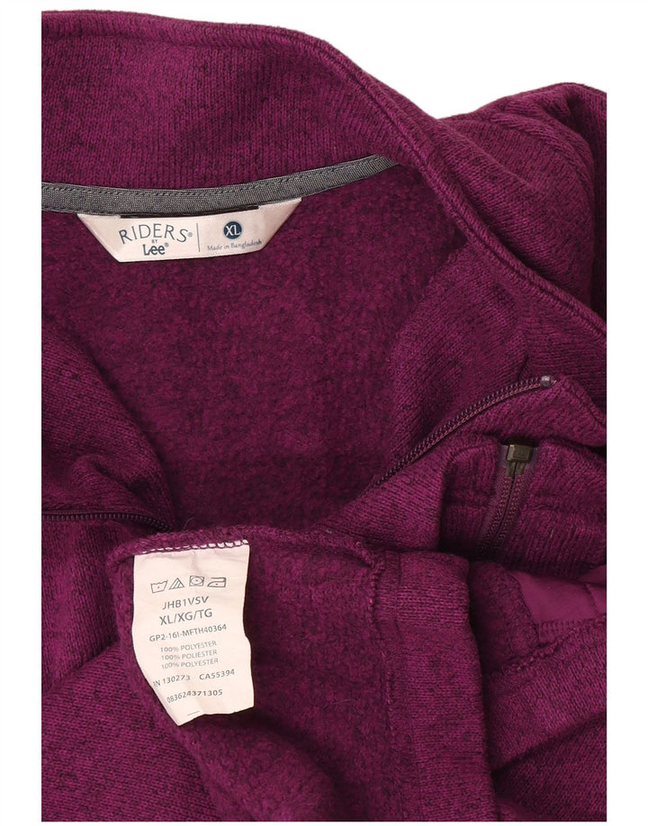 Lee Womens Riders Sleeveless Tracksuit Top Jacket UK 18 XL Purple Polyester