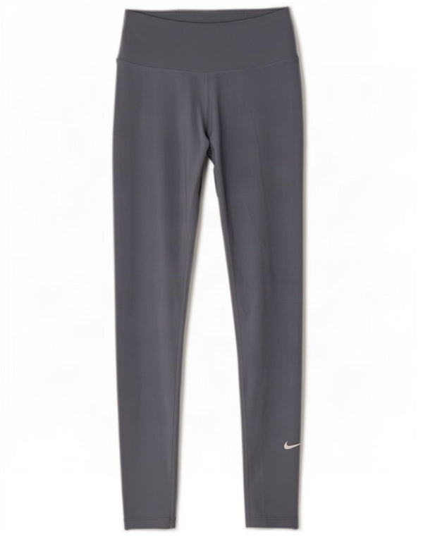 Nike Womens Dri Fit Leggings UK 4 XS Blue Polyester