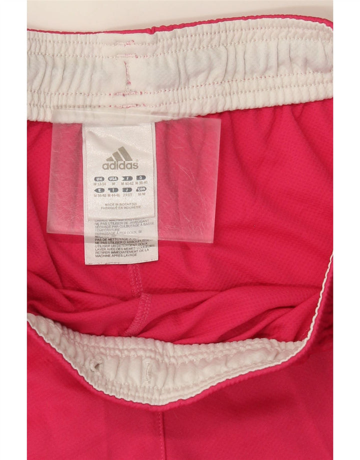 ADIDAS Womens Sport Shorts UK 12/14 Medium  Pink Polyester