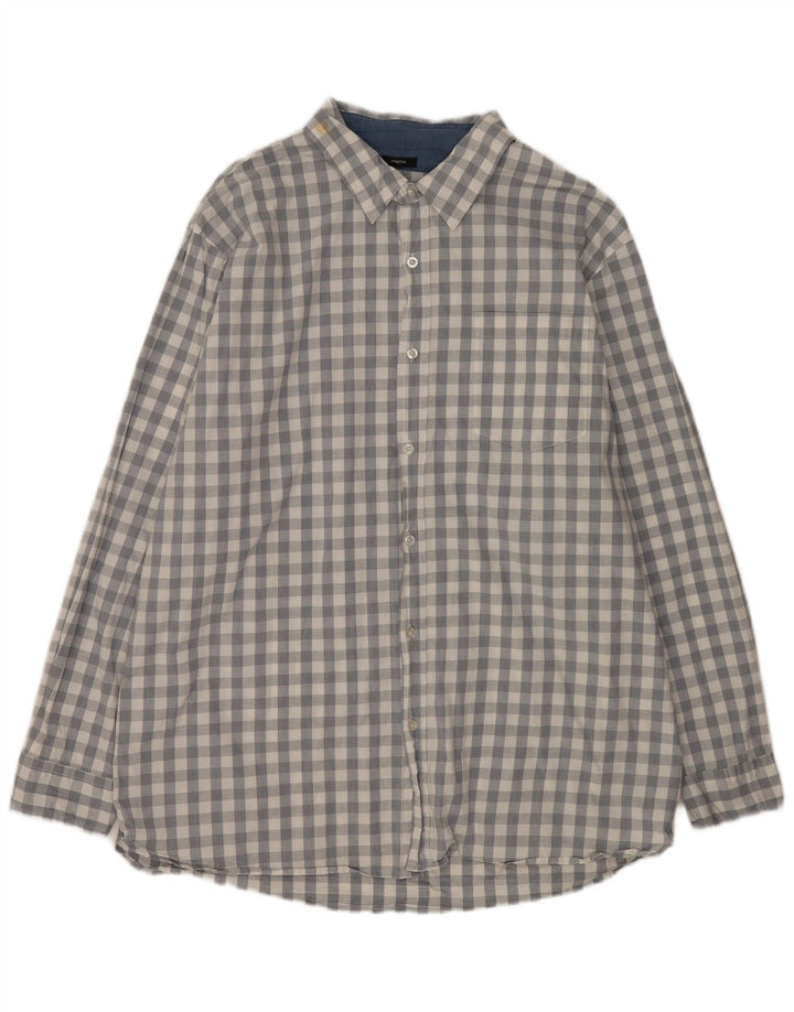 Lee Mens Regular Fit Shirt 2XL Grey Check Cotton