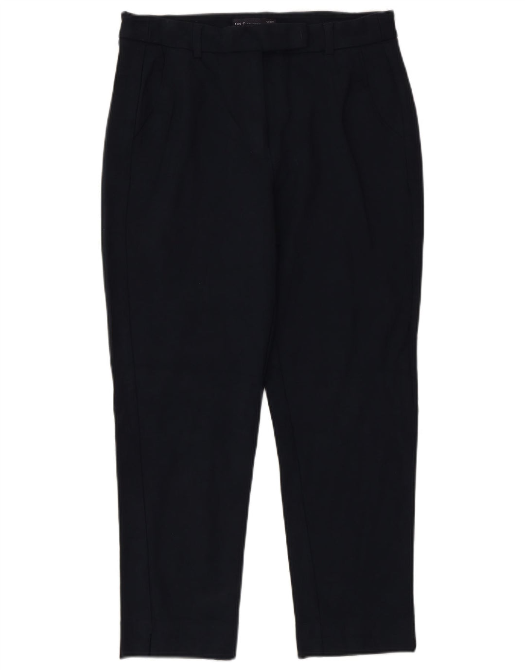 Marks & Spencer Womens Cropped Trousers UK 12 Medium W30 L25 Navy Blue