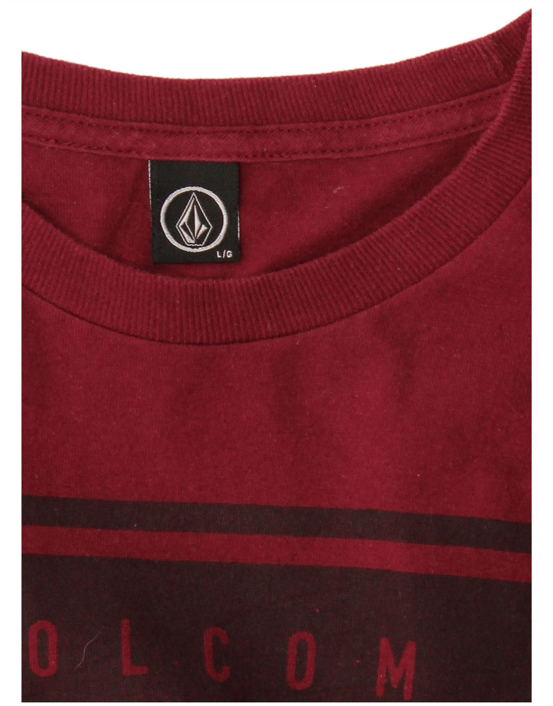 Volcom Mens Graphic T-Shirt Top Large Burgundy