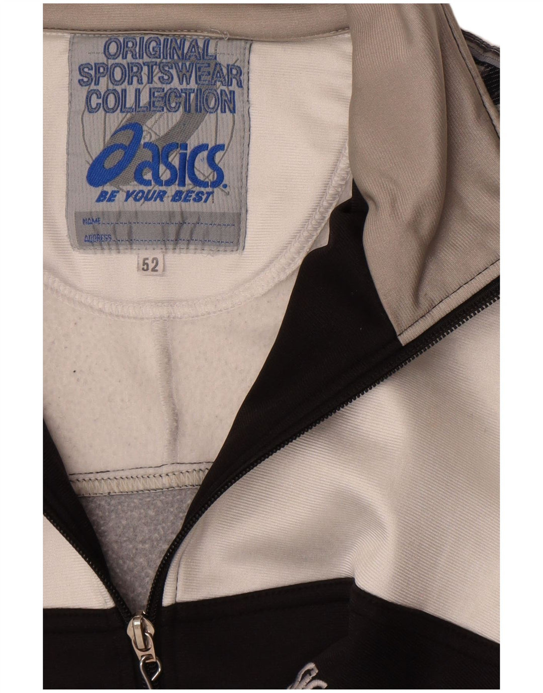 Asics Mens Graphic Tracksuit Top Jacket IT 52 Large Black Colourblock