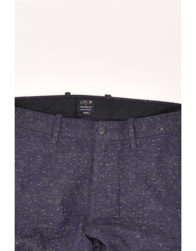 J. CREW Mens The Driggs Slim Casual Trousers W34 L32  Navy Blue Flecked | Vintage J. Crew | Thrift | Second-Hand J. Crew | Used Clothing | Messina Hembry 