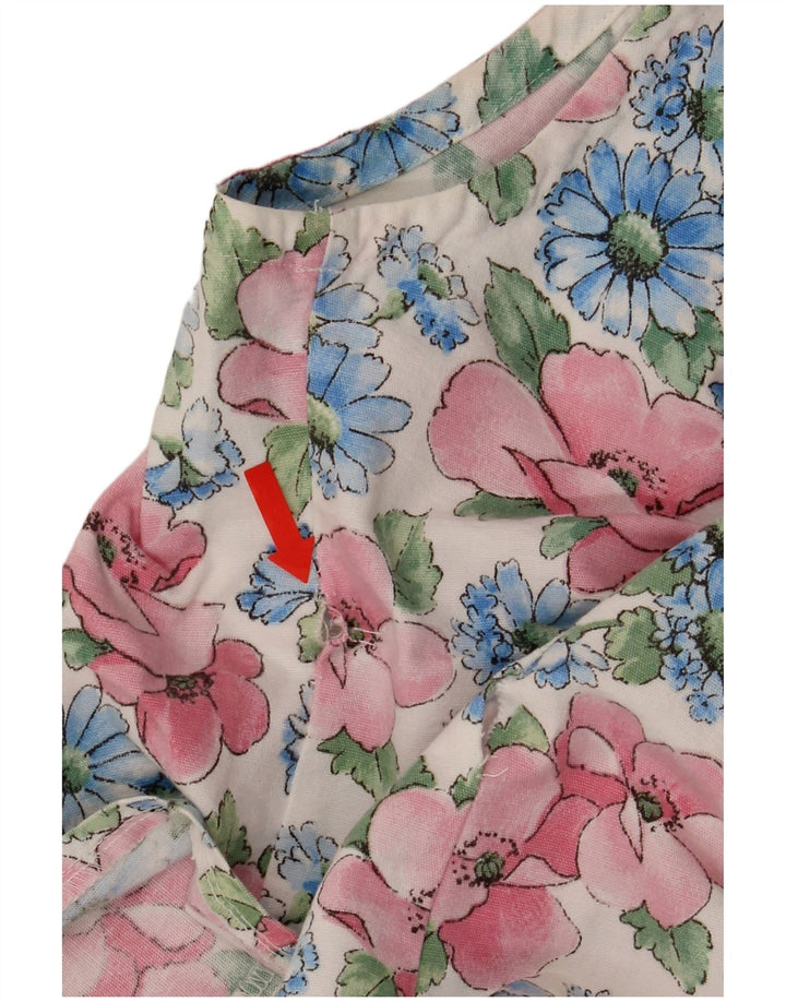 Vintage Womens Waistcoat UK 14 Medium Multicoloured Floral