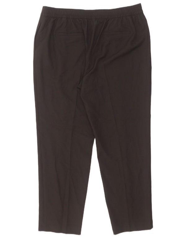 Marks & Spencer Womens High Waist Suit Trousers UK 20 2XL W36 L30 Black