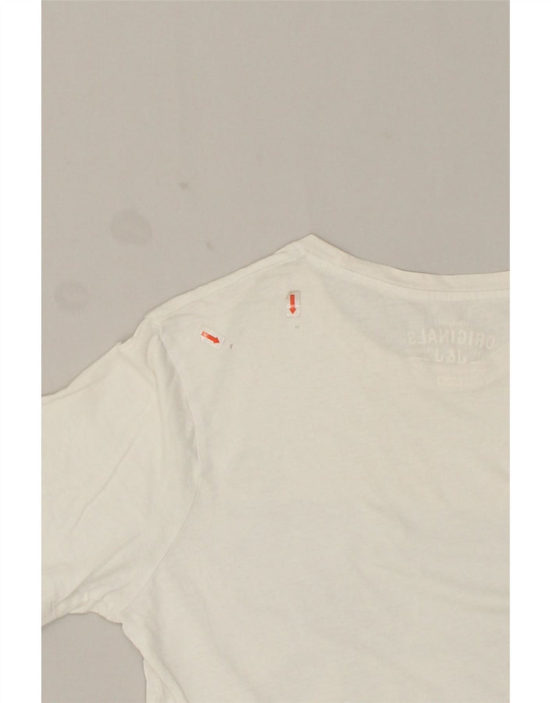 JACK & JONES Mens Graphic T-Shirt Top Small White Cotton Vintage Jack & Jones and Second-Hand Jack & Jones from Messina Hembry 