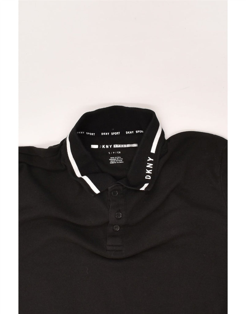 DKNY Mens Polo Shirt Small Black Cotton | Vintage Dkny | Thrift | Second-Hand Dkny | Used Clothing | Messina Hembry 