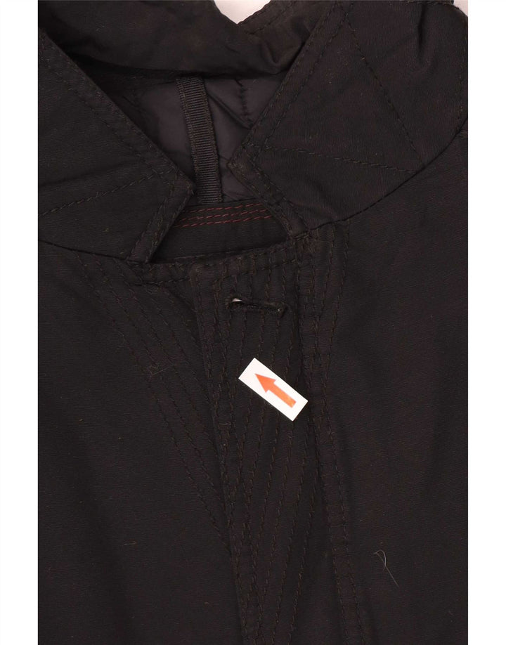 Massimo Dutti Mens Utility Jacket UK 44 2XL Black Nylon