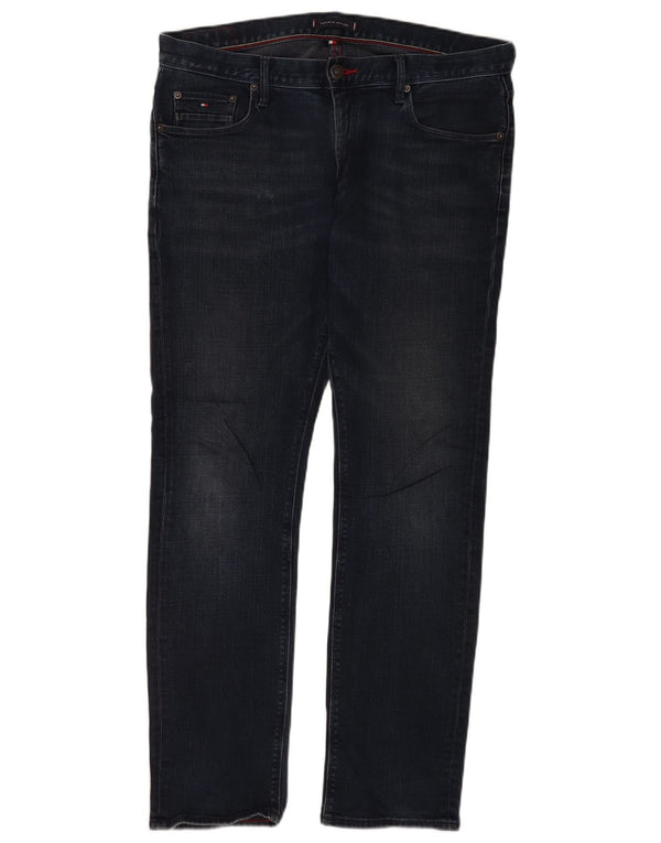 Tommy Hilfiger Mens Denton Straight Jeans W36 L32 Navy Blue Cotton