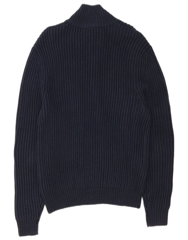 North Sails Mens Cardigan Sweater XL Navy Blue Cotton