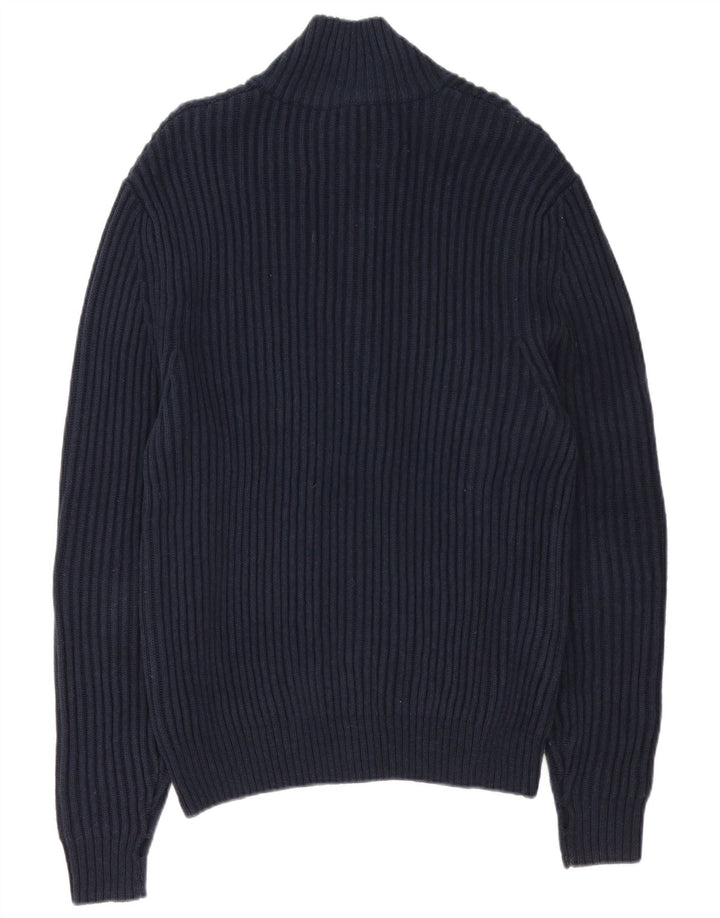 North Sails Mens Cardigan Sweater XL Navy Blue Cotton