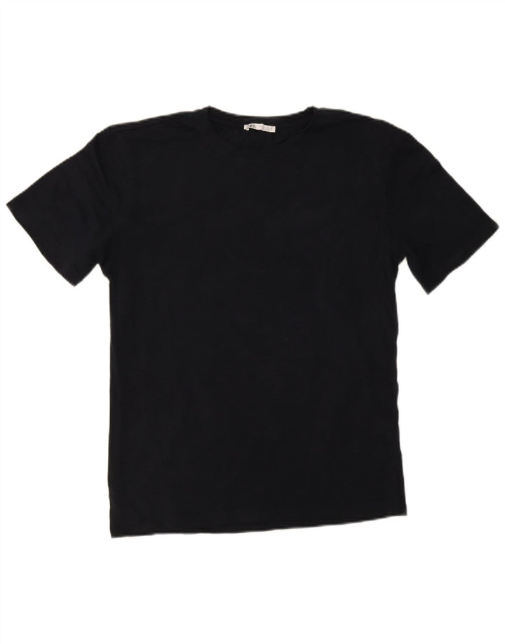 Zara Mens T-Shirt Top Large Navy Blue