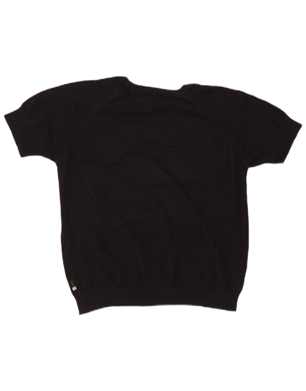 CALVIN KLEIN Womens Crew Neck Jumper Sweater UK 16 Large Black