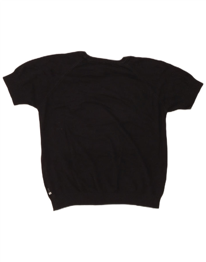 CALVIN KLEIN Womens Crew Neck Jumper Sweater UK 16 Large Black