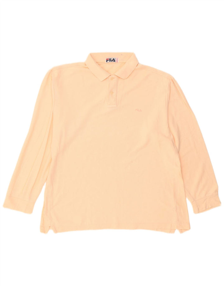 Fila Mens Long Sleeve Polo Shirt IT 52 Large Pink
