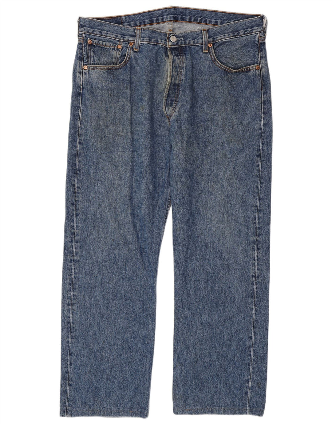 Levi's Mens 501 Straight Jeans W36 L28 Blue Cotton