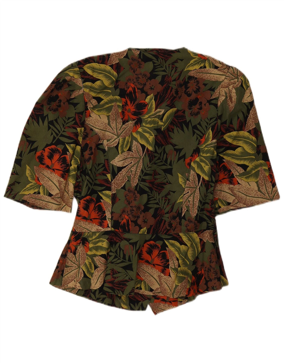 Vintage Womens 1 Button Blazer Jacket IT 44 Medium Multicoloured Floral