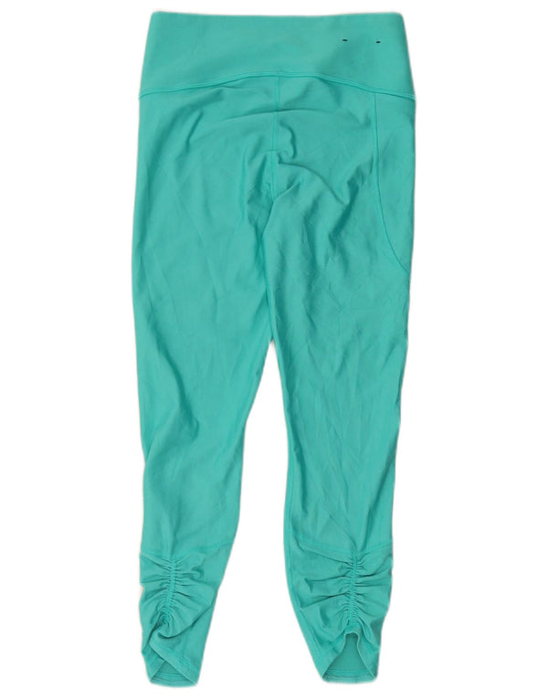 Under Armour Womens Capri Leggings UK 12 Medium Turquoise Polyester