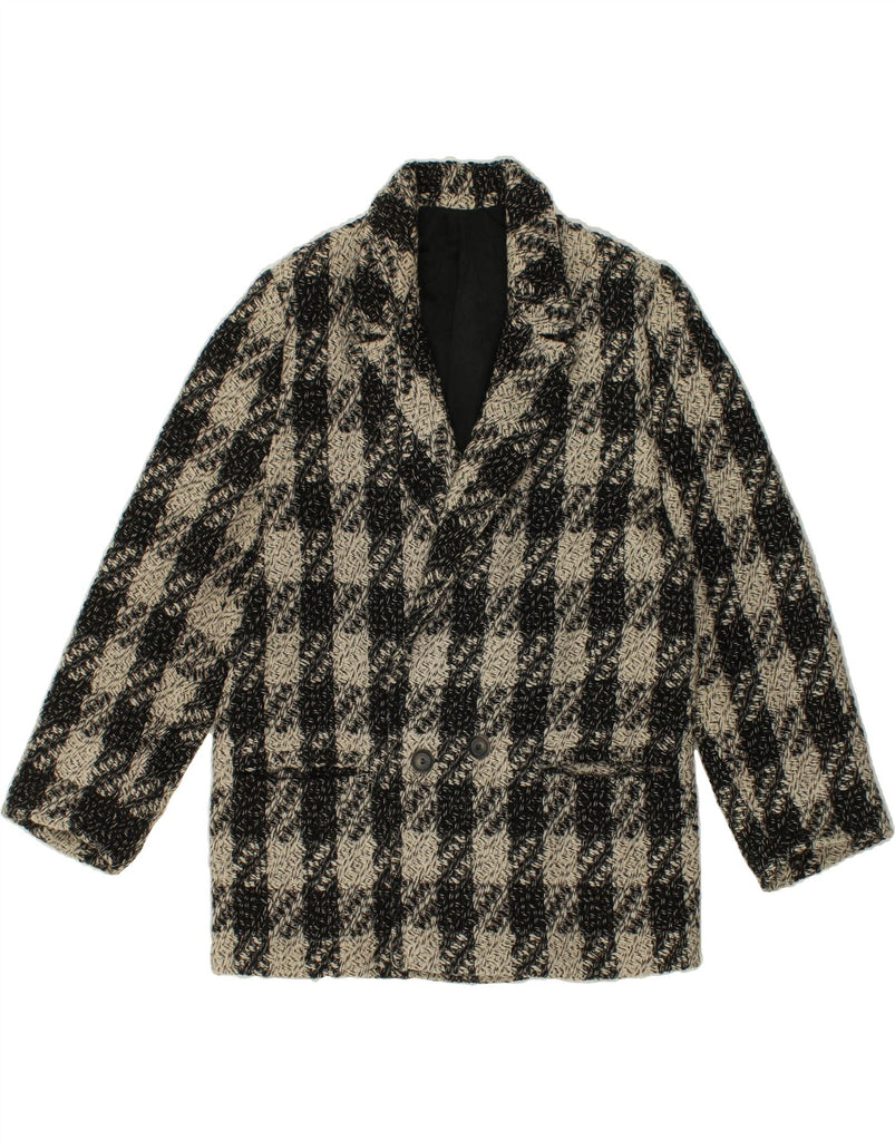 VINTAGE Womens Double Breasted Coat IT 44 Medium Grey Check | Vintage Vintage | Thrift | Second-Hand Vintage | Used Clothing | Messina Hembry 