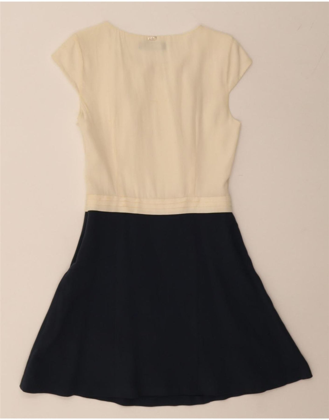 LIU JO Womens A-Line Dress IT 40 Small White Colourblock Cotton Vintage Liu Jo and Second-Hand Liu Jo from Messina Hembry 