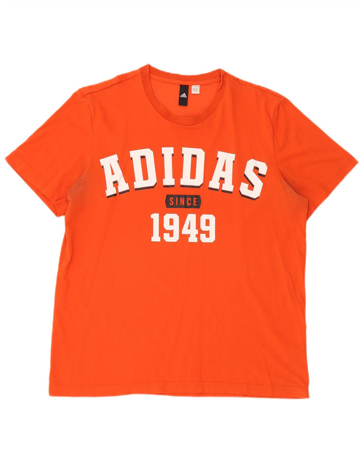 Adidas Mens Graphic T-Shirt Top Large Orange