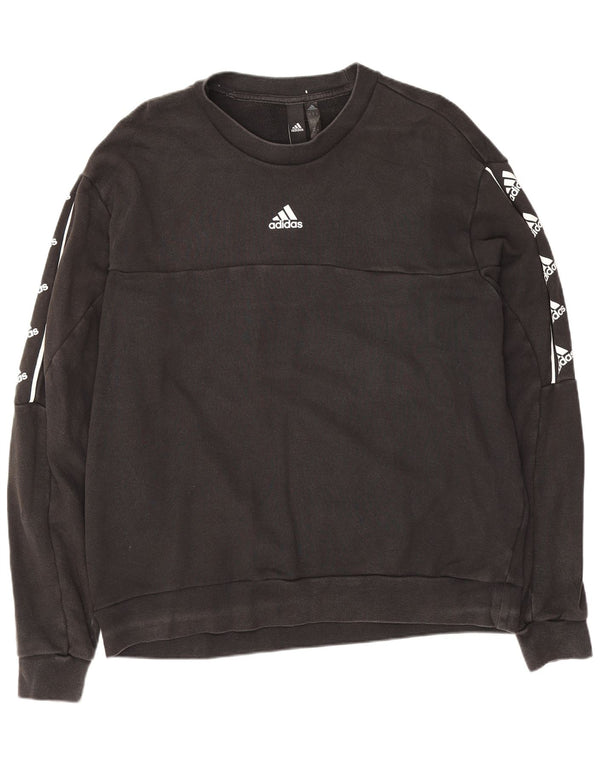 Adidas Mens Graphic Sweatshirt Jumper Medium Black Cotton