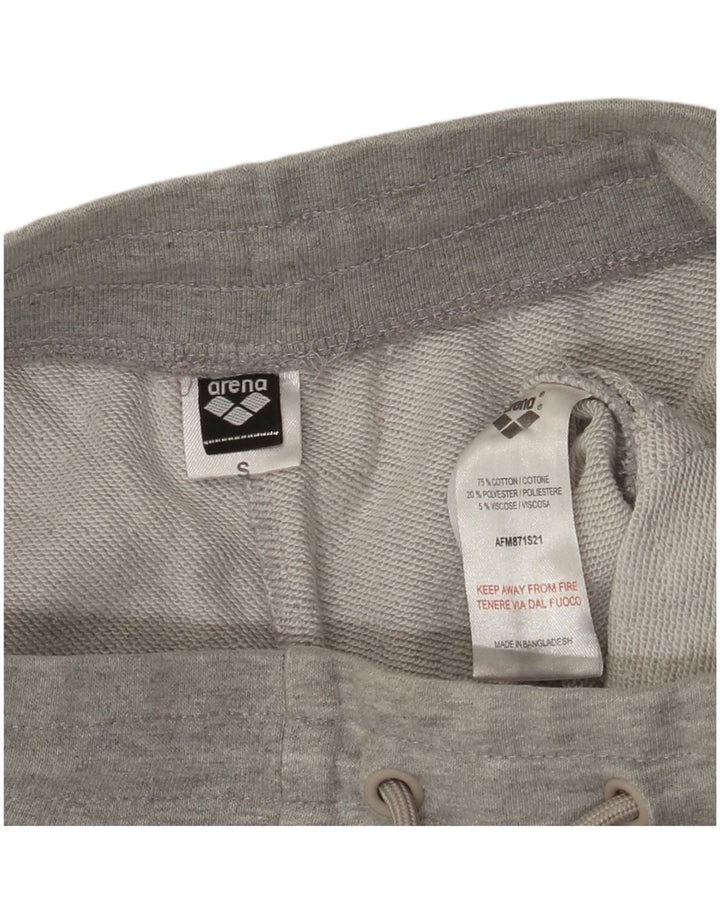 ARENA Mens Graphic Sport Shorts Small Grey Cotton