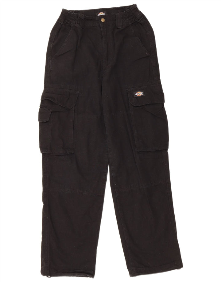 Dickies Womens Straight Cargo Trousers W26 L27 Black