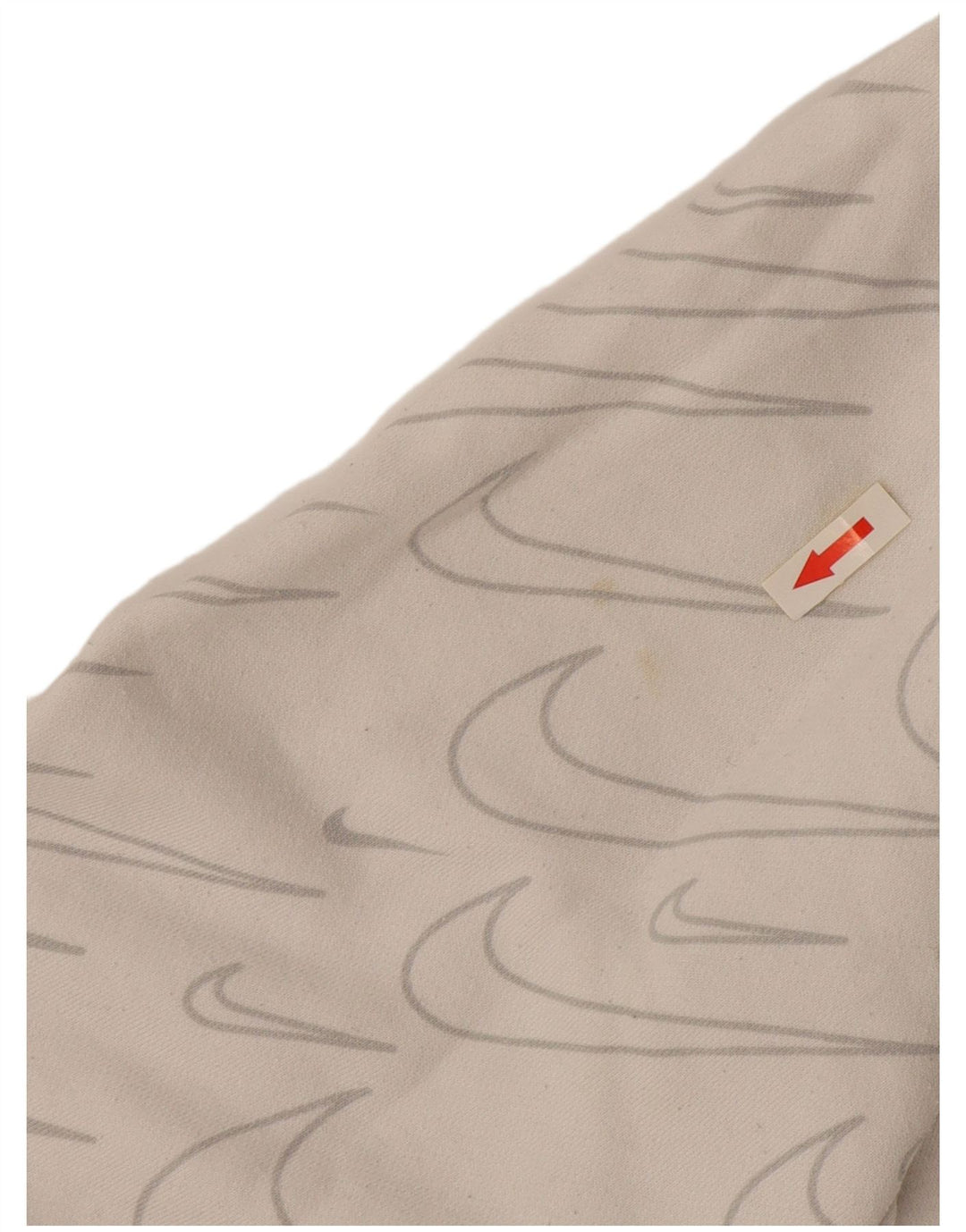 Nike Mens Graphic Hoodie Jumper Medium Off White Cotton