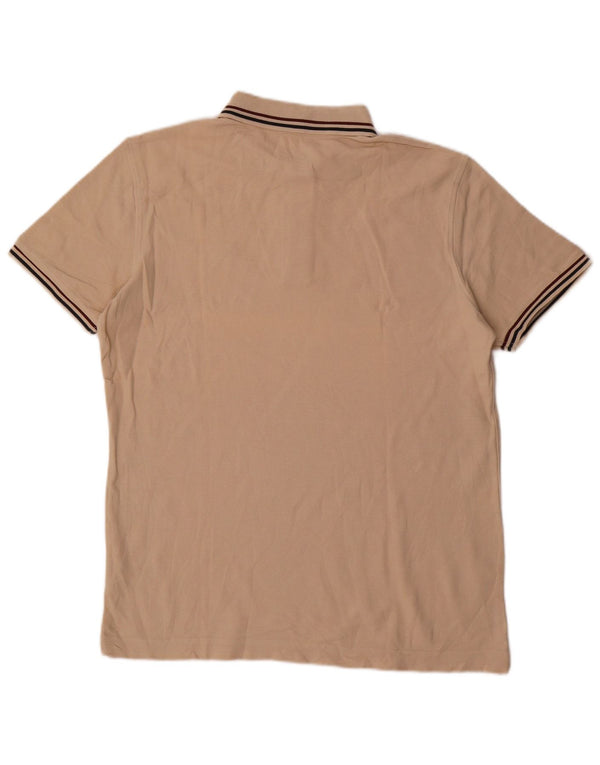 Lotto Mens Polo Shirt Large Beige Cotton