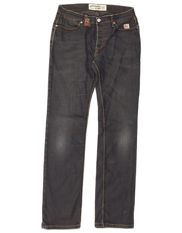 Roy Rogers Mens Slim Jeans W31 L32 Navy Blue Cotton
