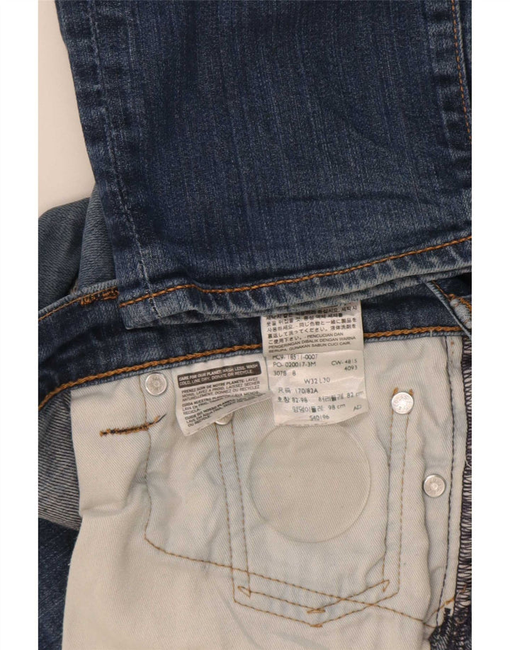 Levi's Mens 511 Distressed Slim Jeans W32 L30 Navy Blue Cotton