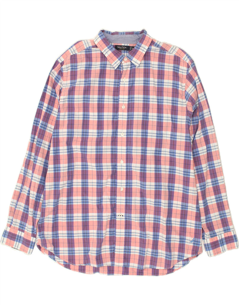 NAUTICA Mens Shirt 2XL Pink Check Cotton | Vintage Nautica | Thrift | Second-Hand Nautica | Used Clothing | Messina Hembry 