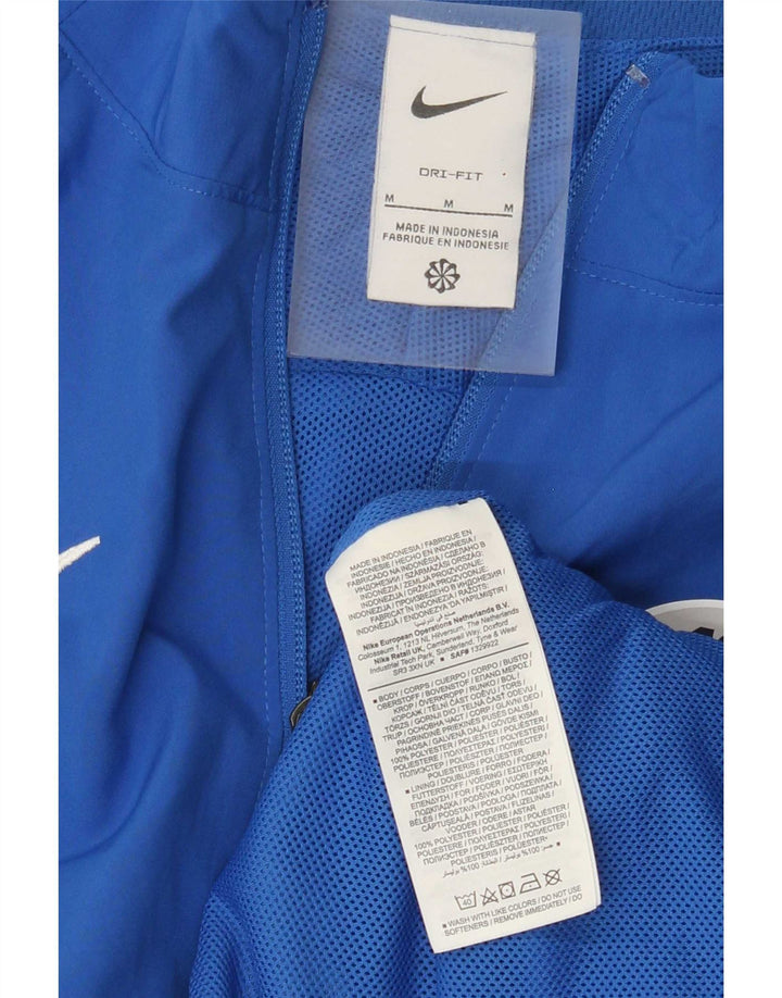 Nike Mens Dri Fit Graphic Tracksuit Top Jacket Medium Blue Colourblock